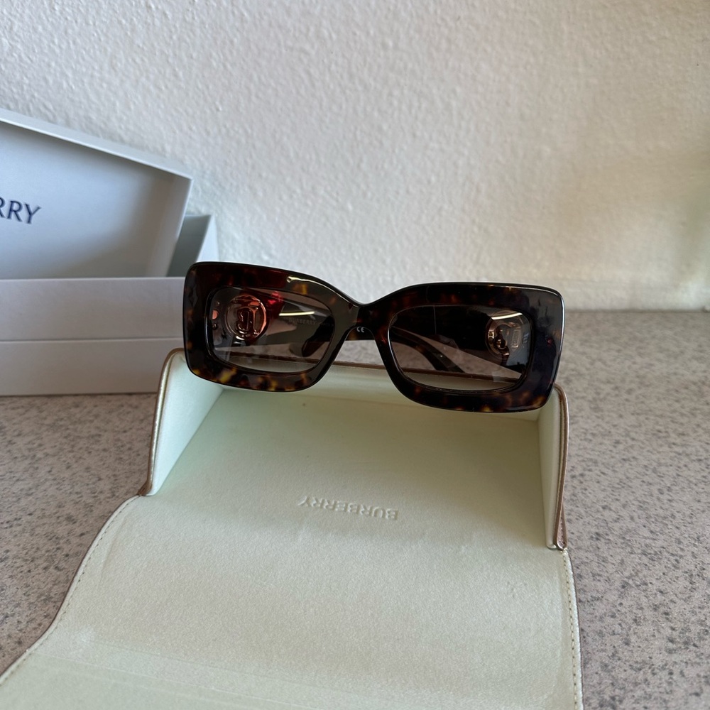 Burberry Brown Rectangular Sunglasses - image 7